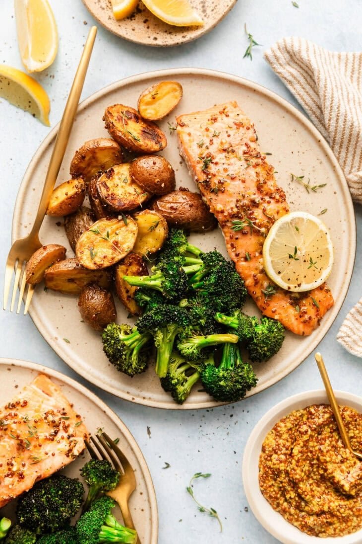 Sheet Pan Honey Mustard Salmon