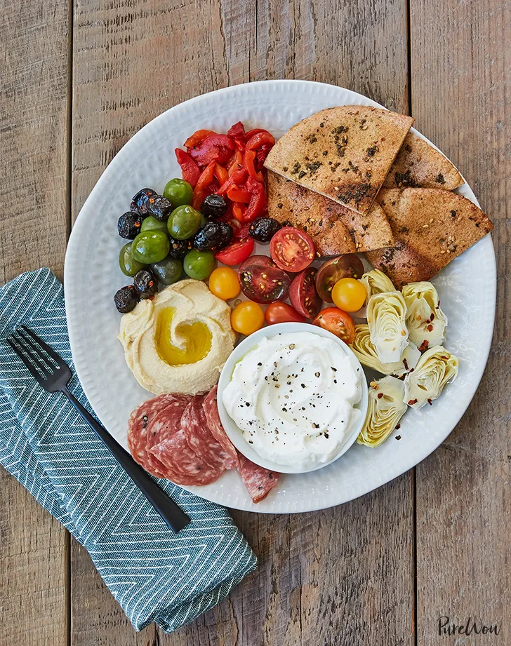 15-Minute Mezze Plate with Toasted Za’atar Pita Bread