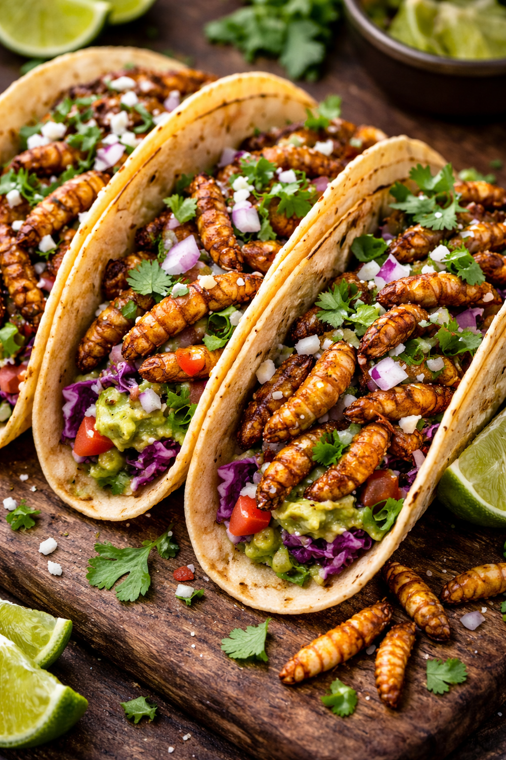 Waxworm Tacos – Protein-Packed Crunchy Delight