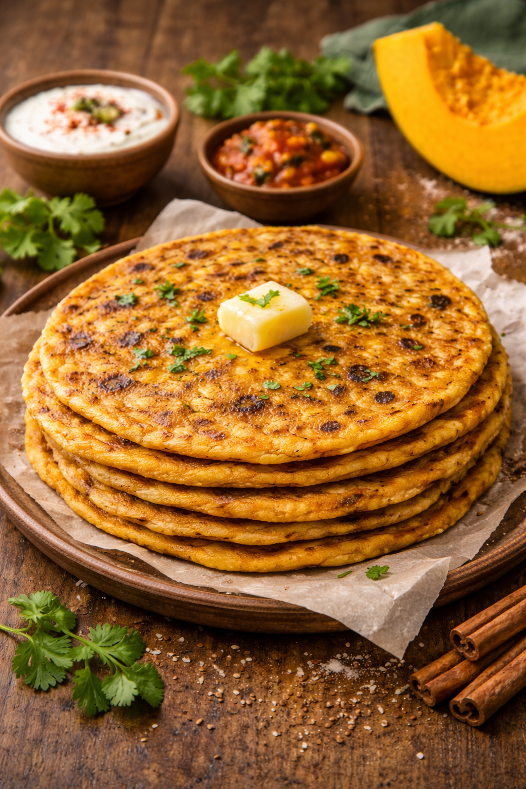 Pumpkin Parathas
