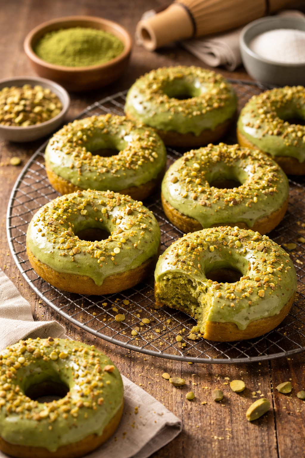 Matcha Baked Doughnuts