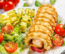 Baked Salmon with Garlic Herbs