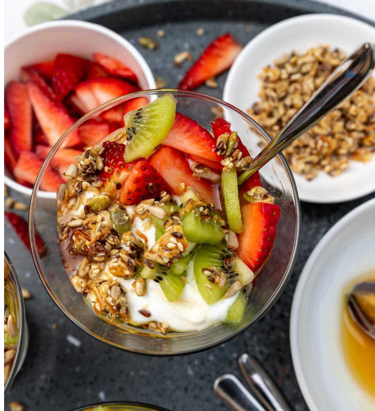 Greek Yogurt Parfait | Healthy Layered Yogurt, Granola, and Fruit Breakfast