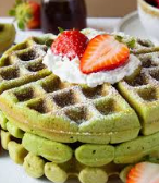 Matcha Mochi Waffles