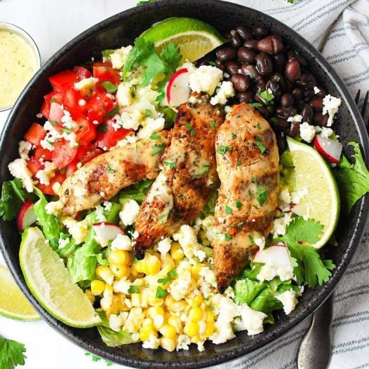 Grilled Chicken Salad | Mexican Style Healthy Chicken Salad Recipe