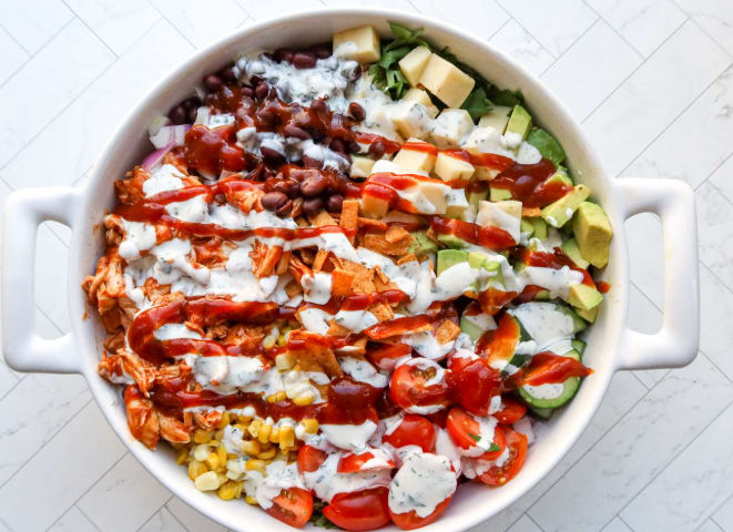BBQ Chicken Salad | Smoky Grilled Chicken Salad with BBQ Flavor