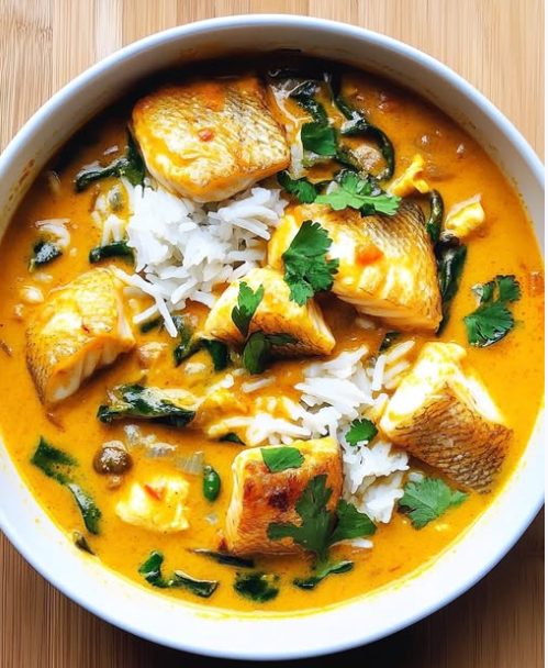 Fish Coconut Curry Recipe | Creamy Coconut Fish Curry