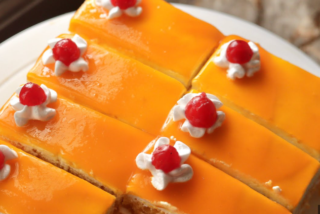 Fresh Mango Pastry | Soft Layers with Creamy and Fruity Mango Flavor