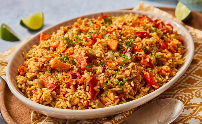 Authentic Jollof Rice Recipe | Spicy African Tomato Rice