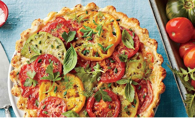 Zucchini Tomato Pie | Fresh, Cheesy and Golden-Baked Summer Vegetable Delight
