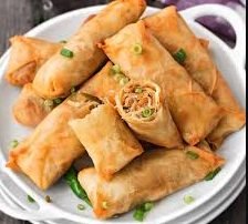 Mushroom & cabbage spring rolls