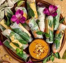 Tofu & mixed vegetable spring rolls