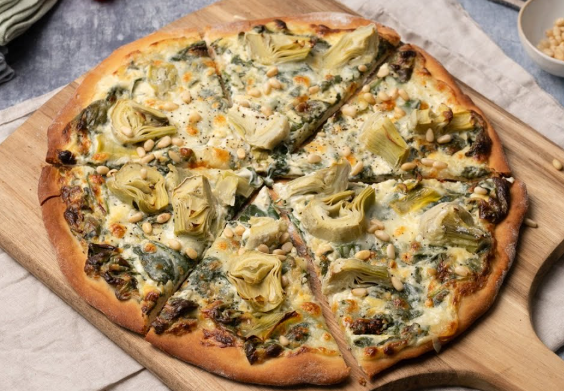 Extra Cheesy Spinach Artichoke Pizza | Creamy, Loaded & Gourmet Style Pizza