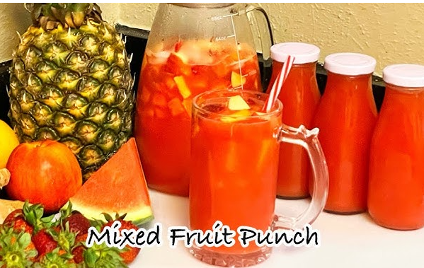 Mixed Fruit Sparkling Punch | Fizzy, Fruity and Ultra-Refreshing Party Drink