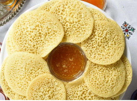 Moroccan Beghrir with Honey Recipe | Traditional Thousand-Hole Moroccan Pancakes