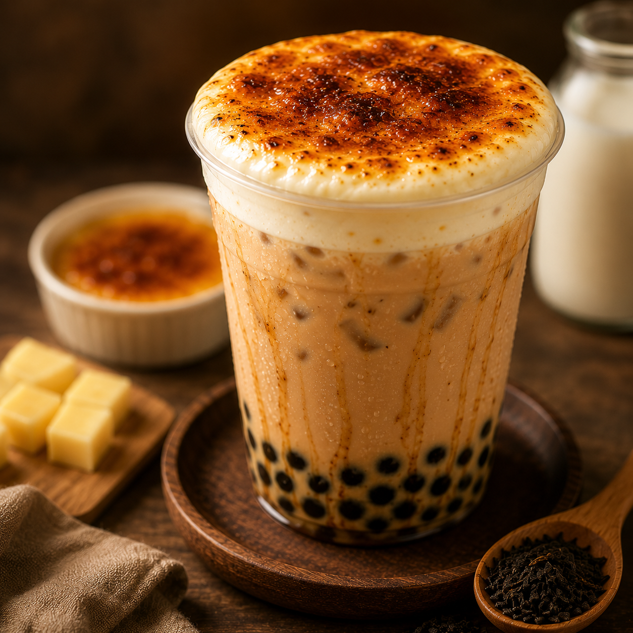 Hokkaido Cheese Brûlée Milk Tea |  Creamy, Caramelized and Indulgent Bubble Tea Recipe