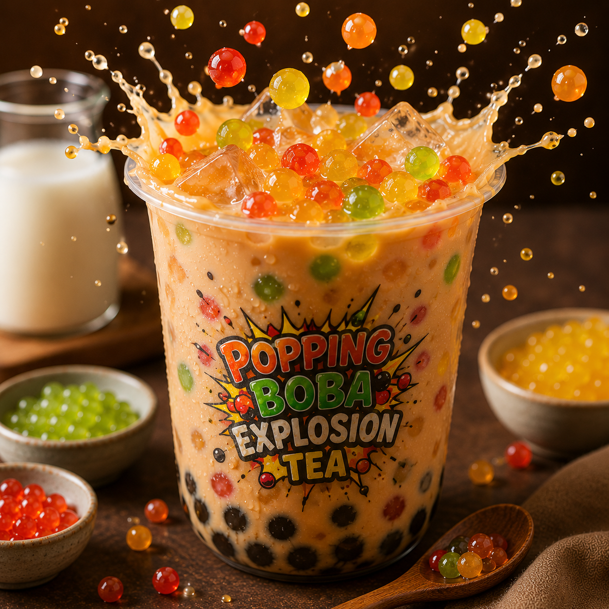 Popping Boba Explosion Tea | Fruity, Refreshing and Colorful Bubble Tea Recipe