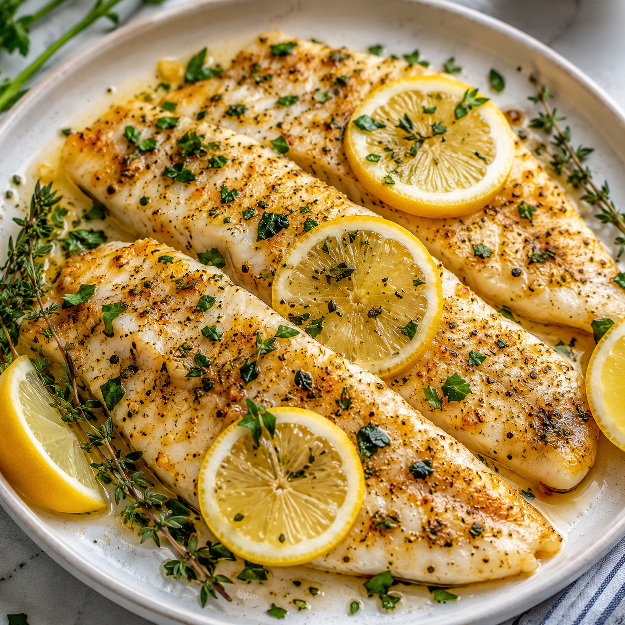 Lemon Herb Fish | Fresh, Zesty and Flavorful Baked Fish Recipe