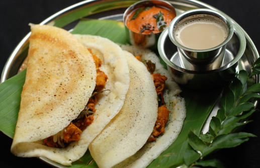 Indian Chicken Masala Dosa