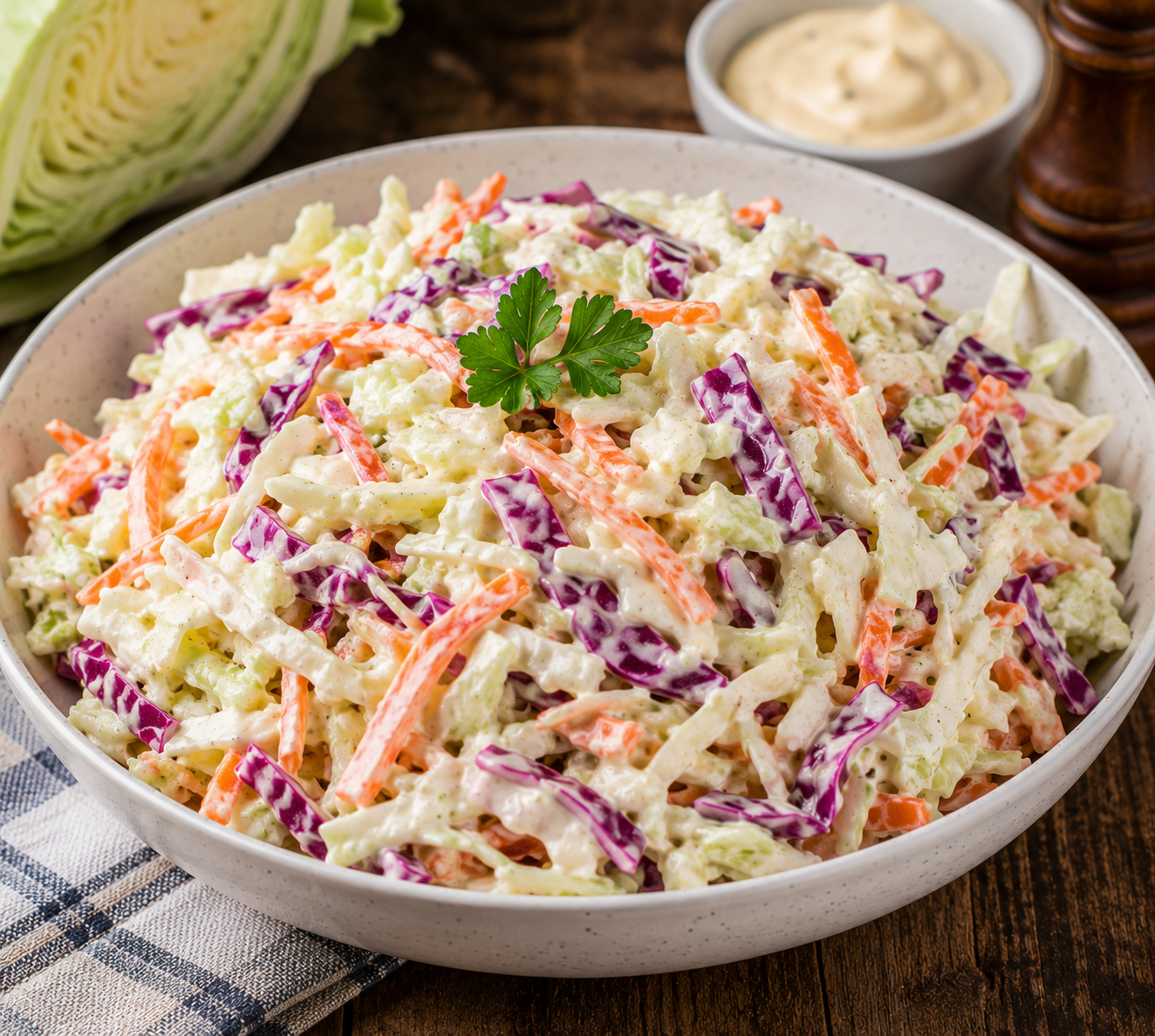 Classic Coleslaw Salad Recipe | Creamy Homemade Cabbage Slaw