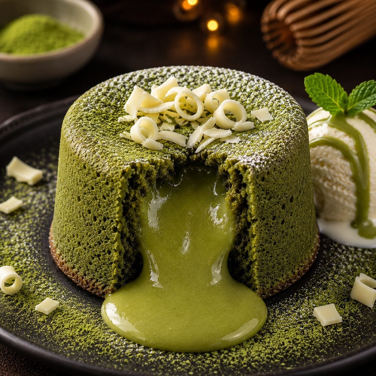 Best Matcha Lava Cake Recipe | Easy Molten Green Tea Dessert