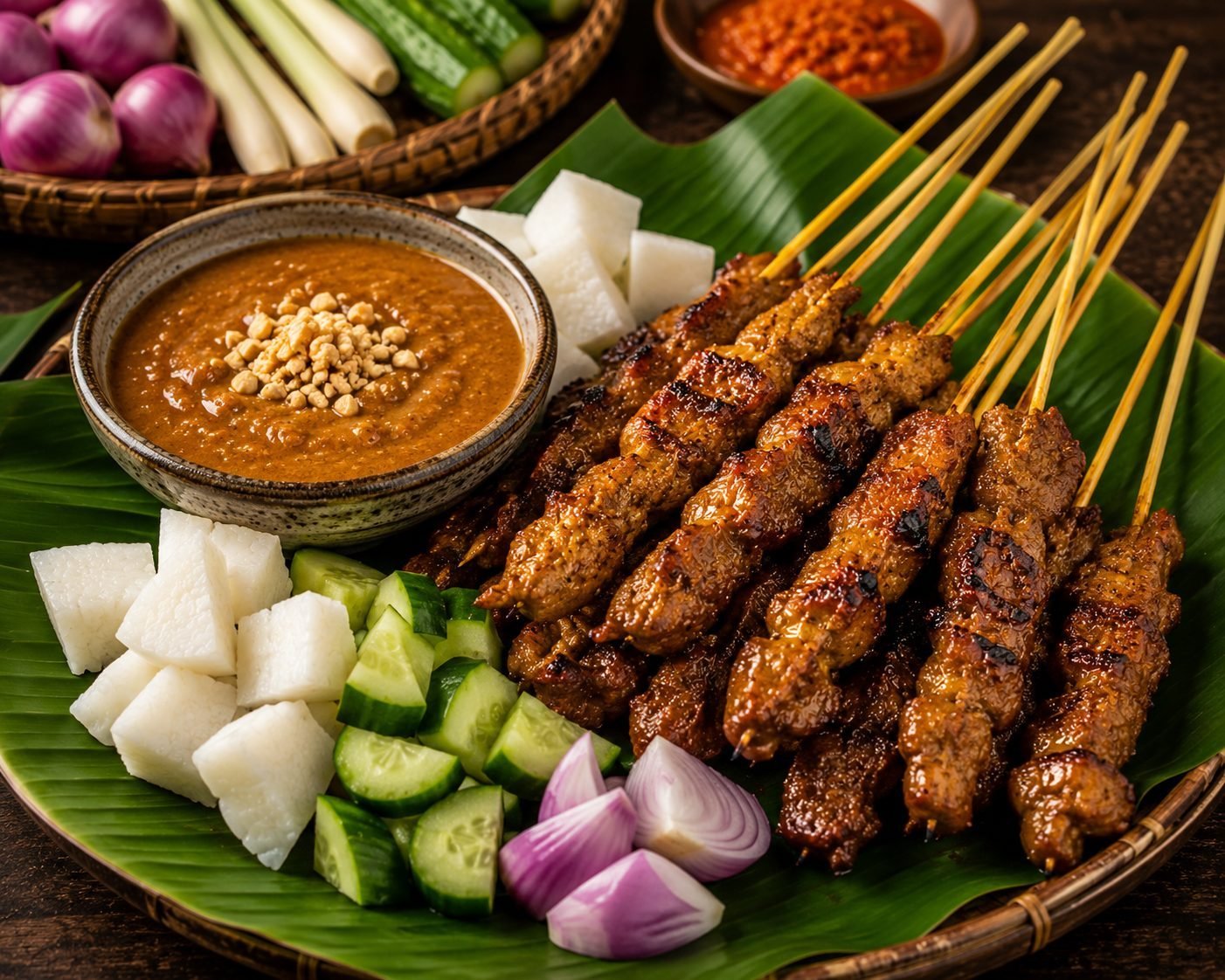 Authentic Malaysia Chicken Satay Recipe | Traditional Malaysian Grilled Skewers with Peanut Sauce