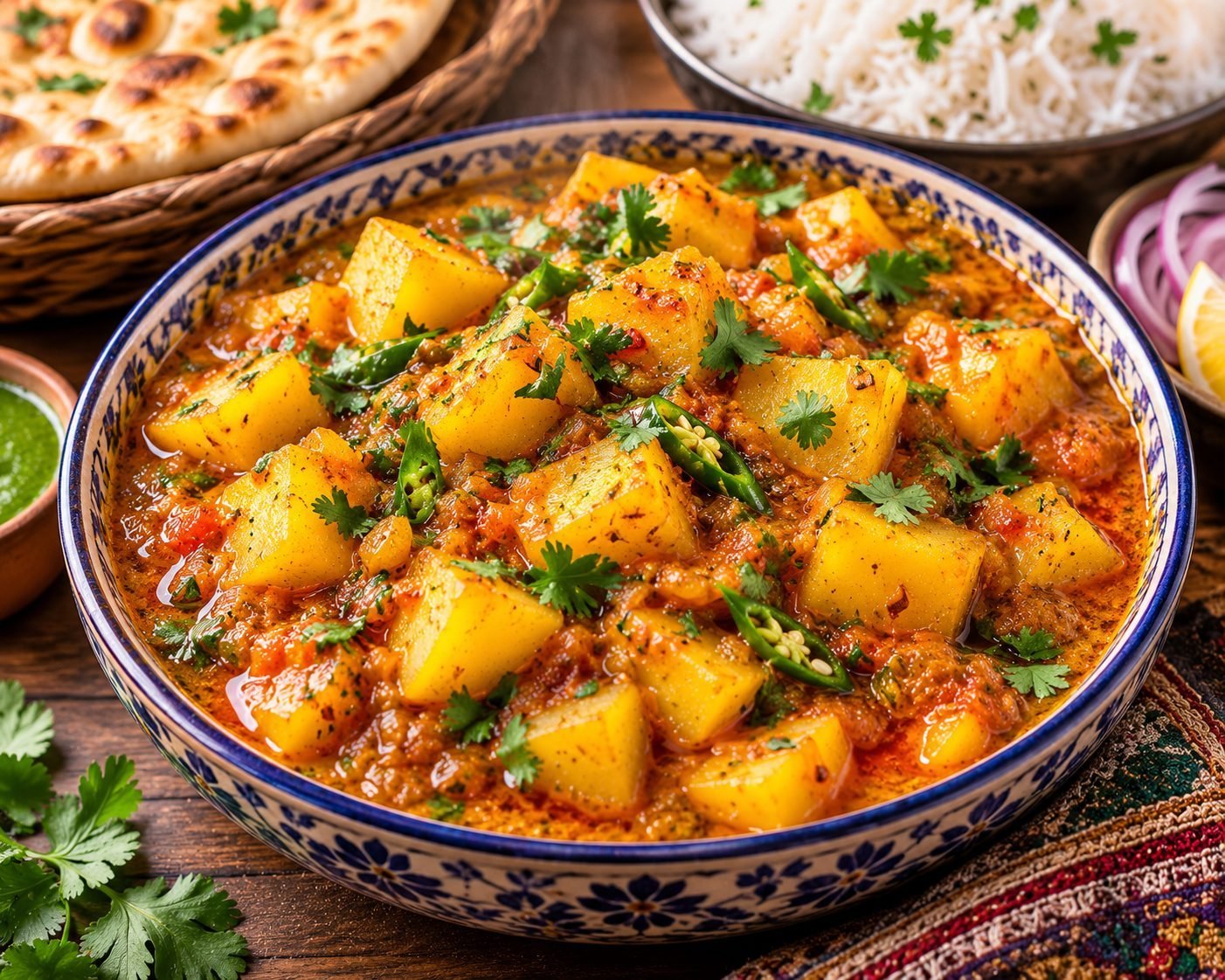 Authentic Pakistan Aloo Curry Recipe | Traditional Pakistani Potato Curry