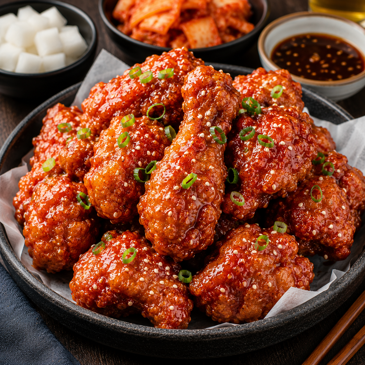 South Korean Korean Fried Chicken Recipe |  Authentic Crispy Yangnyeom Chicken