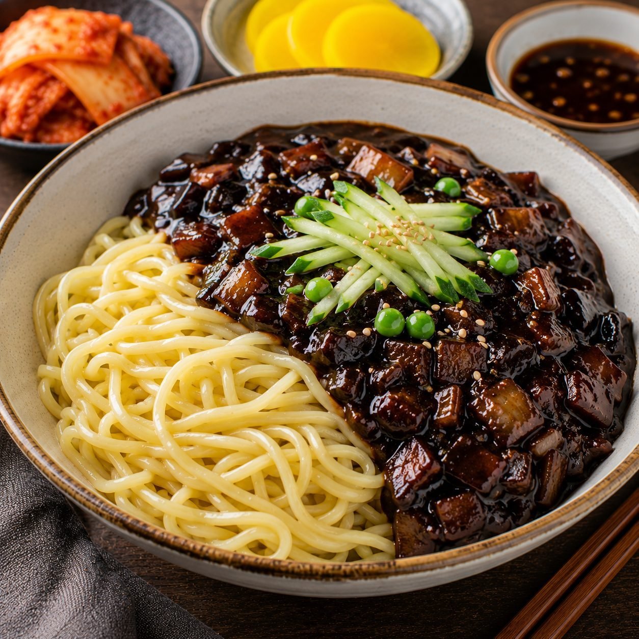 Authentic South Korea Jajangmyeon Recipe | Traditional Korean Black Bean Noodles