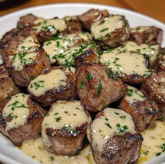 Creamy Steak Bites Recipe | Tender Garlic Butter Steak in a Rich Cream Sauce