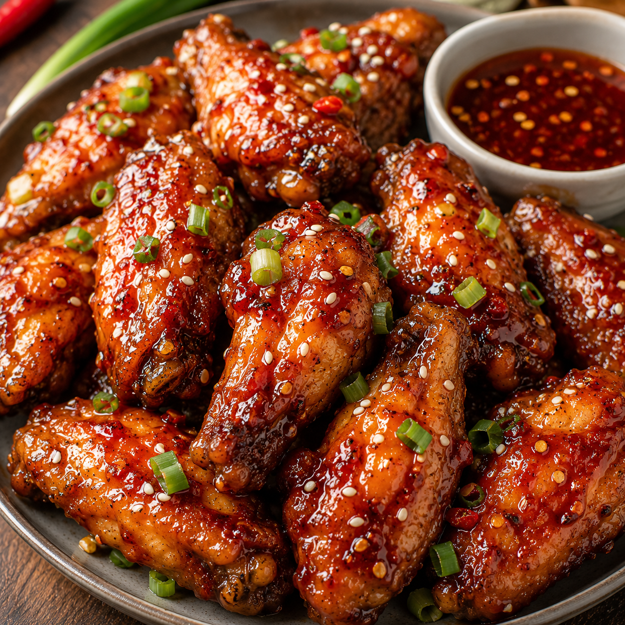 Sweet & Spicy Chicken Wings Recipe | Sticky Oven-Baked Chicken Wings