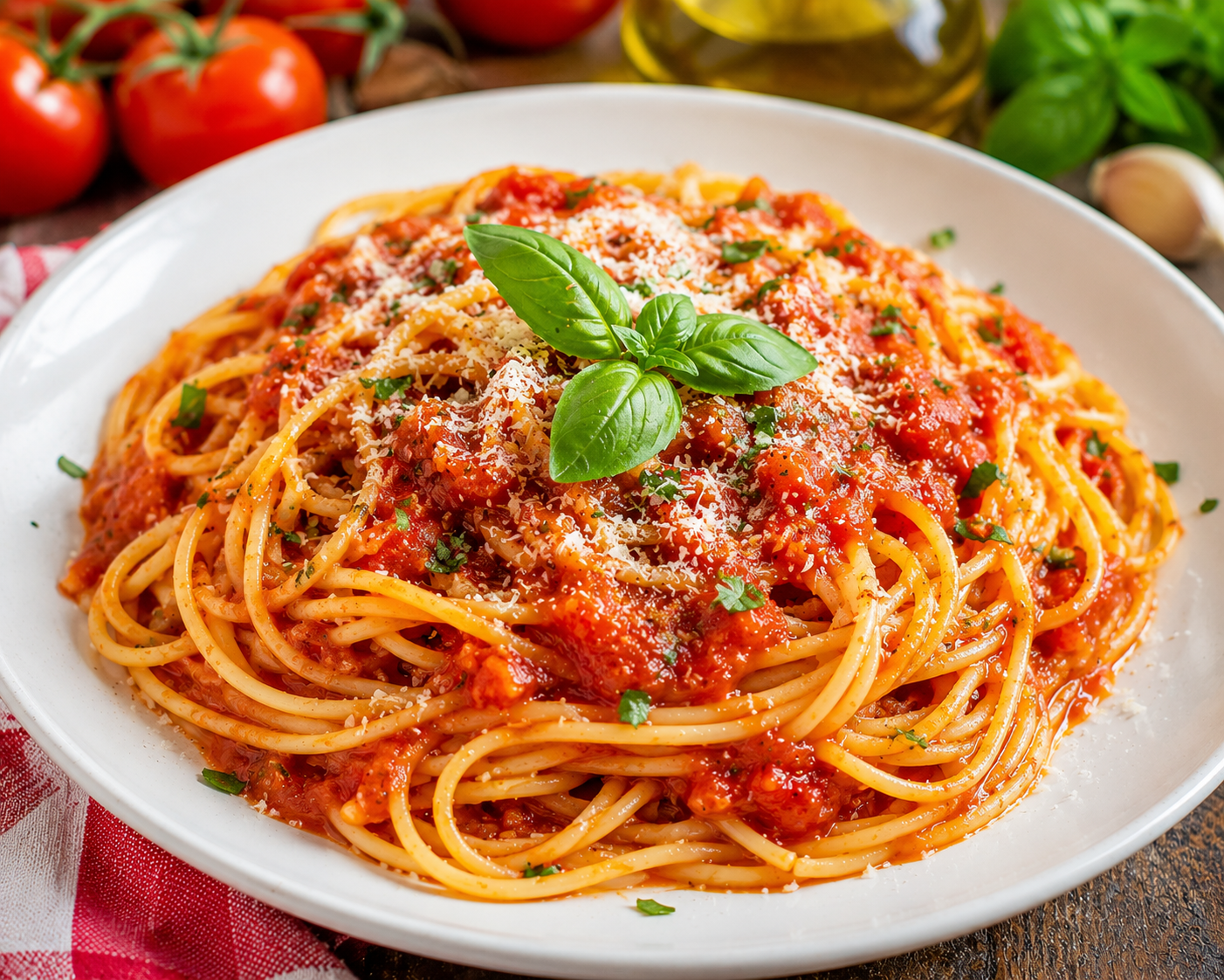 Classic Spaghetti with Tomato Sauce