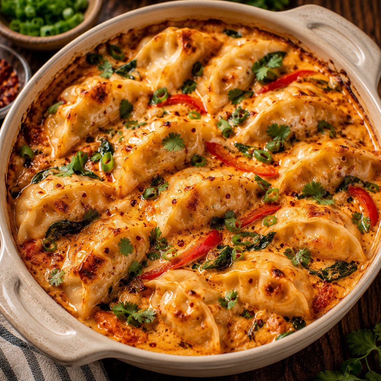 Creamy Red Curry Dumpling Bake Recipe | Easy Thai-Inspired Comfort Casserole