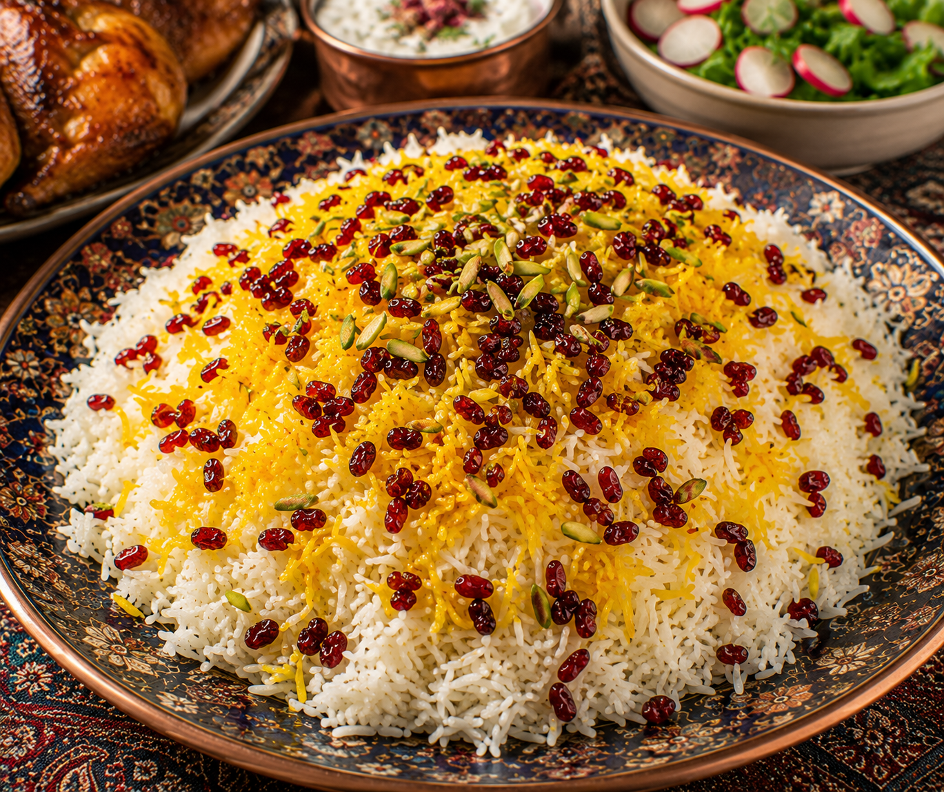 Authentic Iranian Zereshk Polo Recipe | Persian Barberry Rice with Saffron Chicken