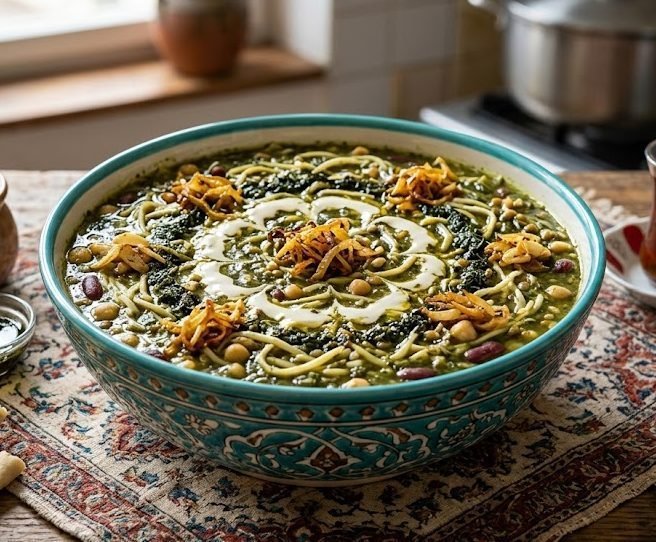 Iranian Ash Reshteh Recipe | Authentic Persian Herb and Noodle Soup