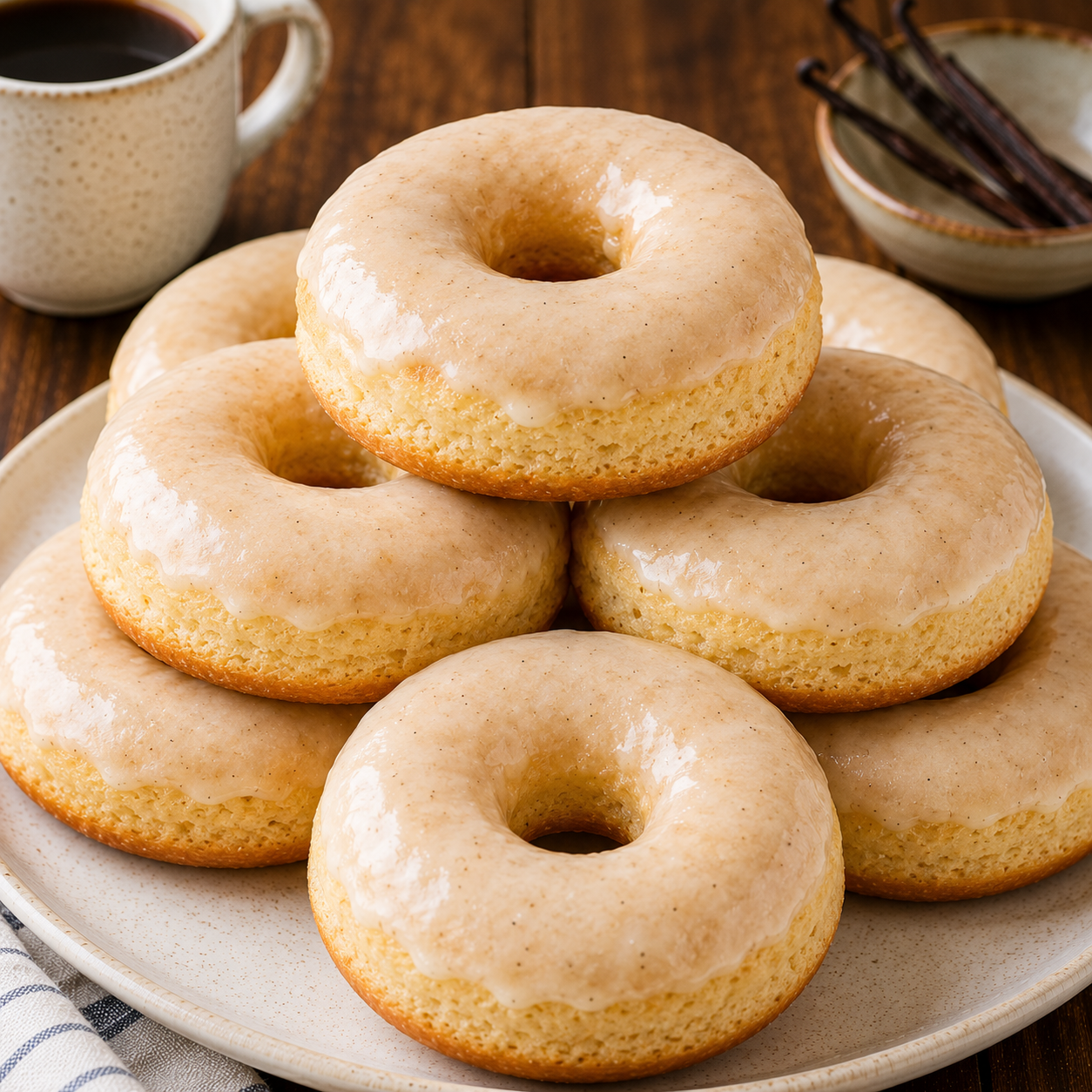 Baked Vanilla Donuts Recipe | Soft & Fluffy Homemade Vanilla Donuts