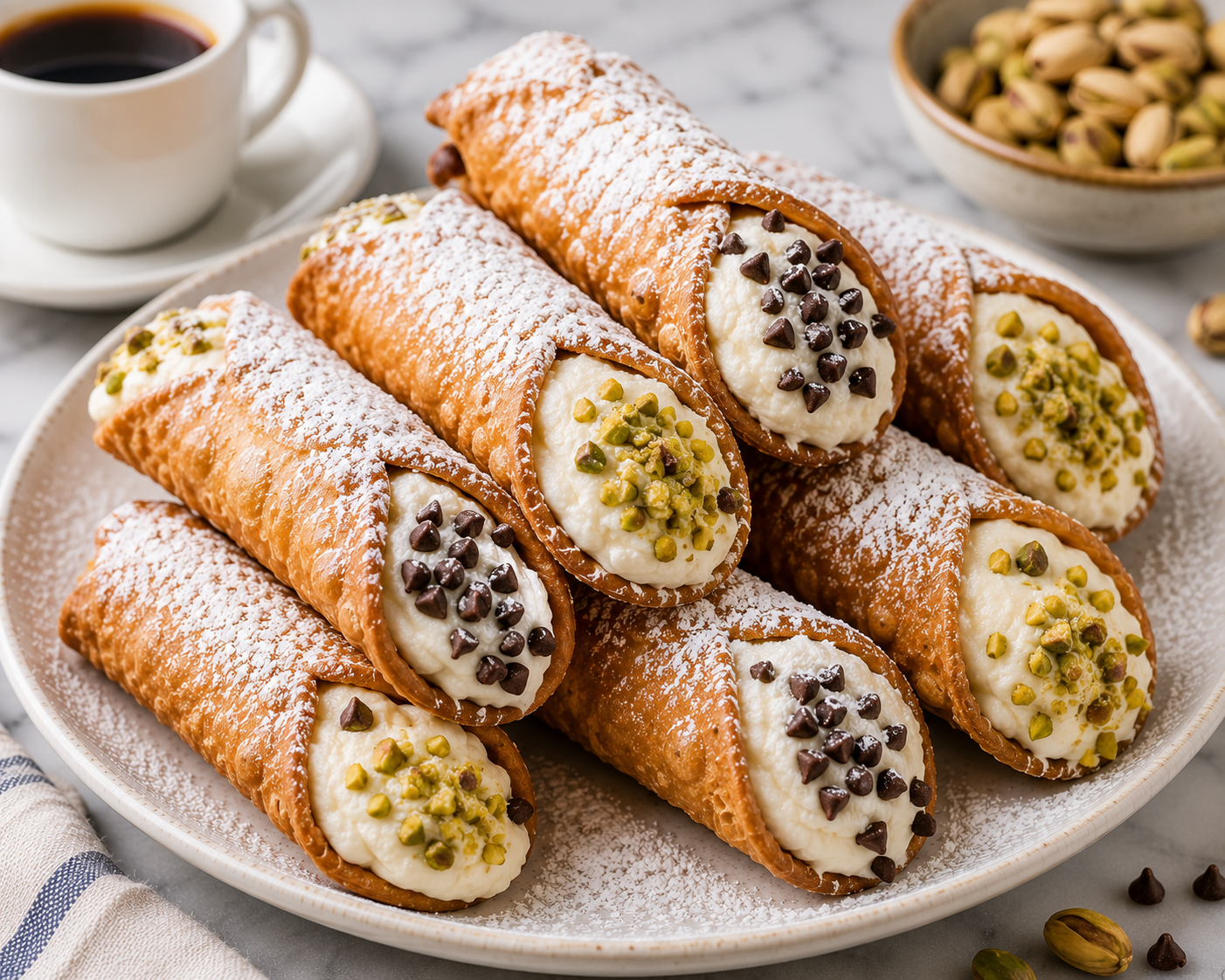 Classic Italian Cannoli Recipe | Crispy Pastry Shells with Sweet Ricotta Filling