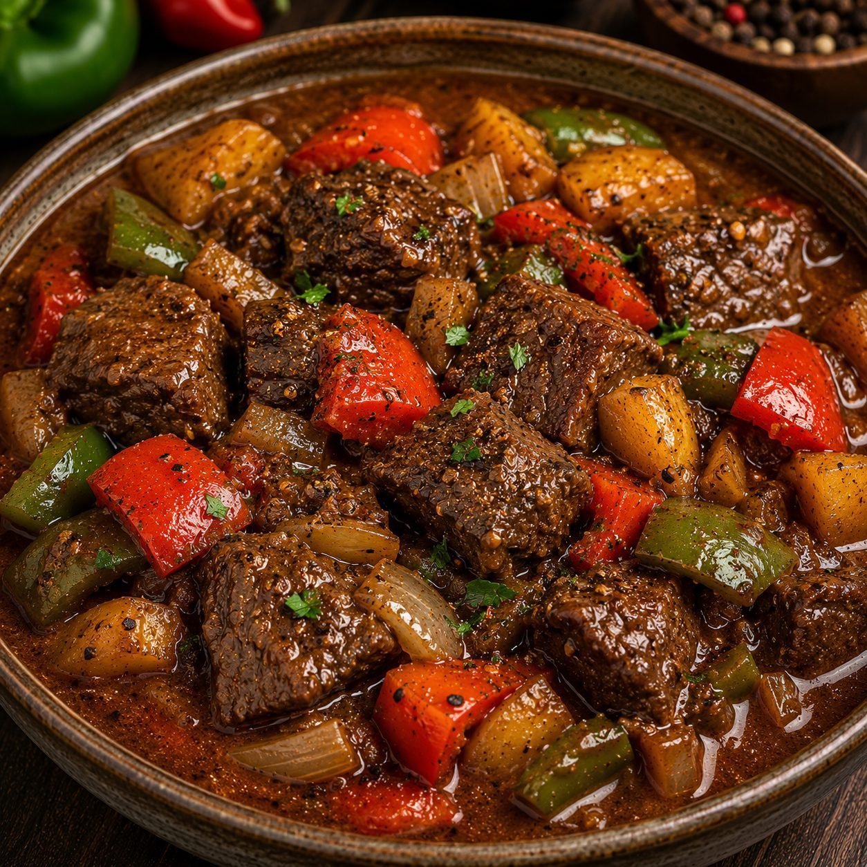Pepper Beef Stew Recipe | Hearty Black Pepper Beef Stew
