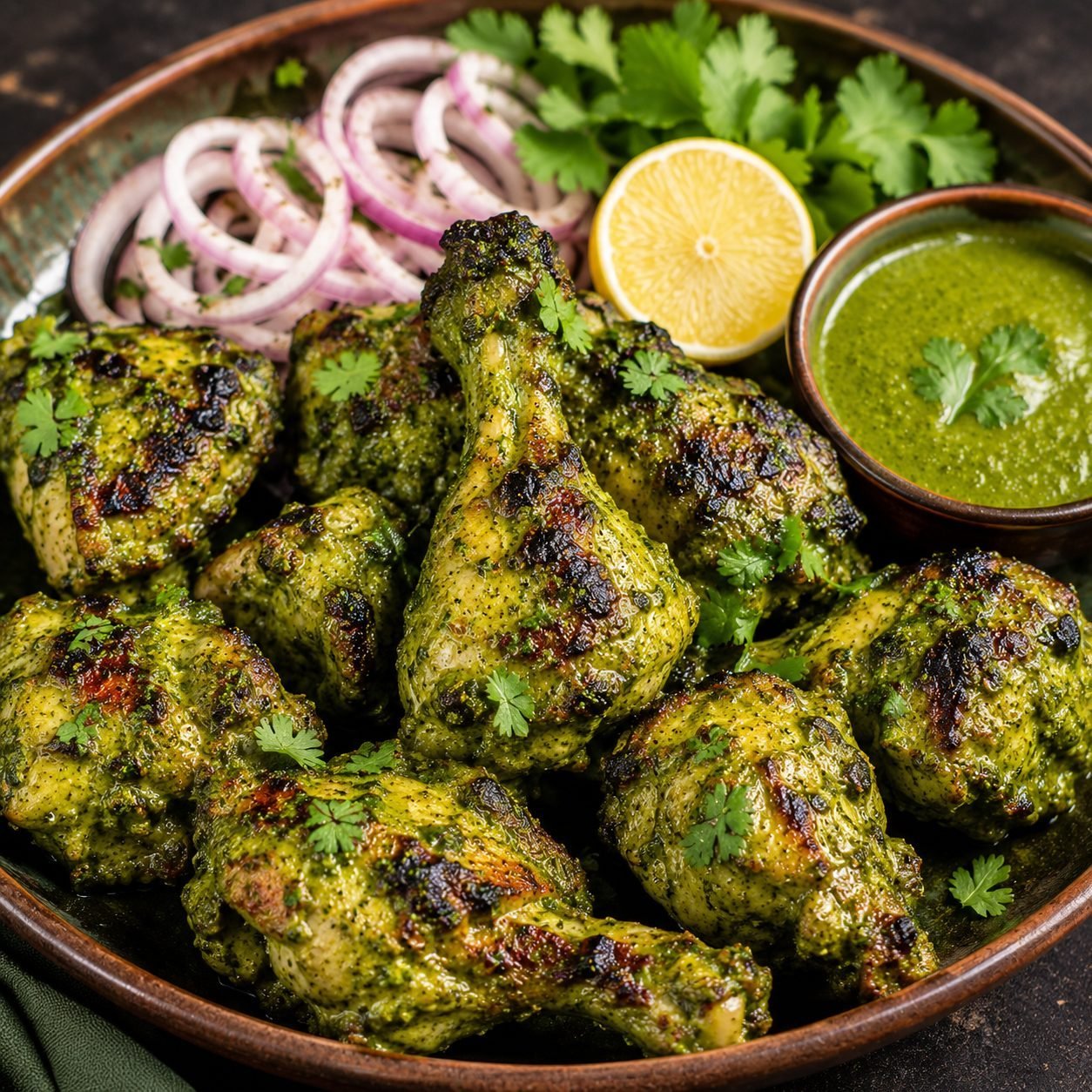 Indian Hariyali Chicken Recipe | Authentic Green Herb-Marinated Grilled Chicken