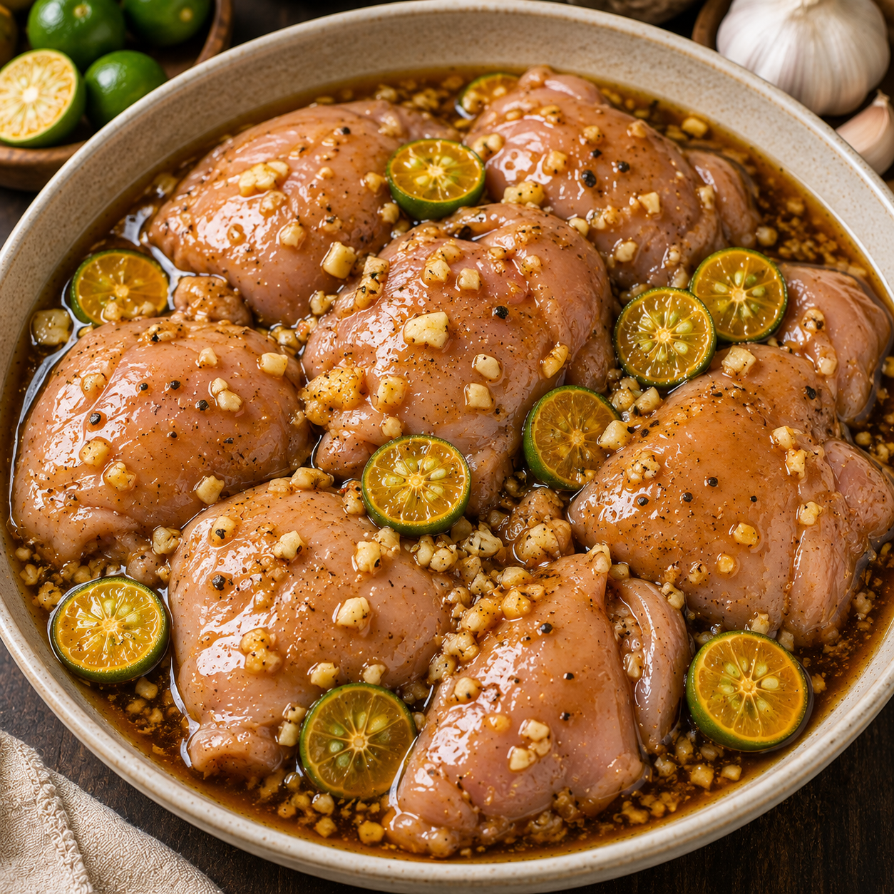 Authentic Filipino Calamansi Garlic Chicken Marinade Recipe | Easy Citrus Garlic Marinade