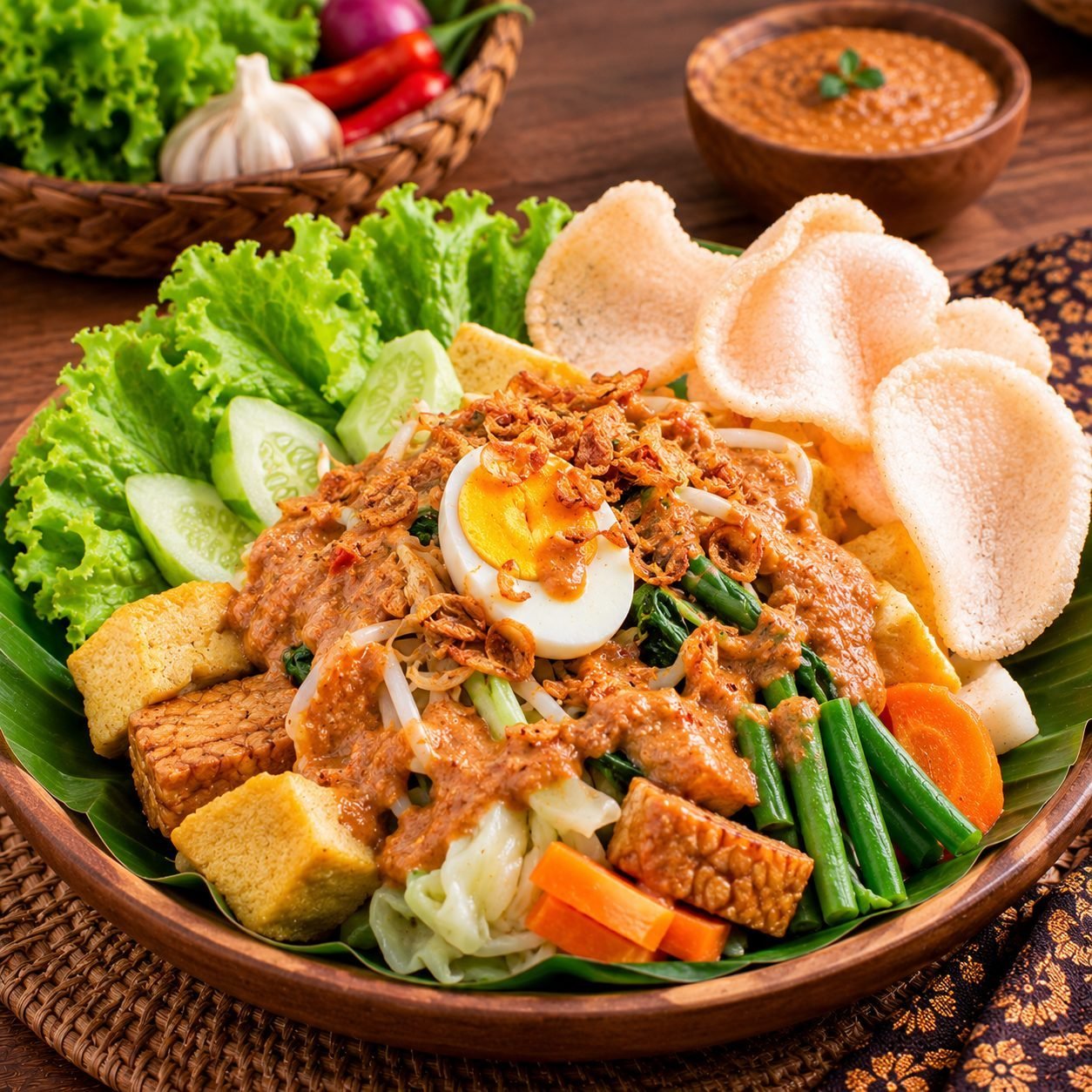 hentic Indonesian Gado-Gado Recipe | Traditional Indonesian Vegetable Salad with Peanut Sauce