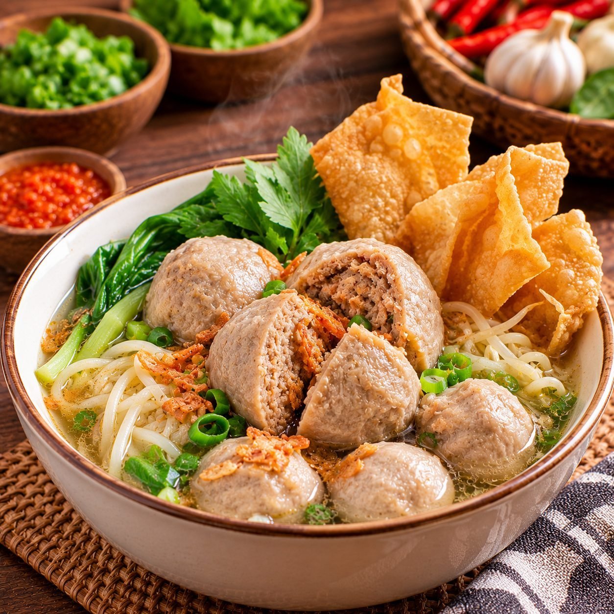 uthentic Indonesian Bakso Recipe | Traditional Indonesian Beef Meatball Soup