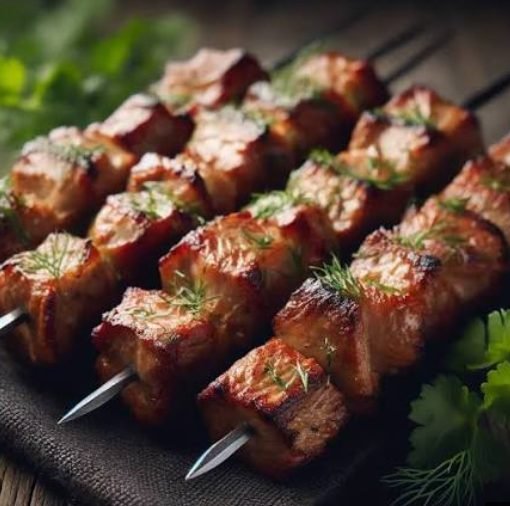 Lamb Shashlik Recipe | Tender Grilled Lamb Shashlik with Vegetables