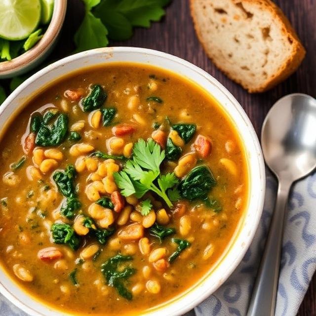 Lentil Soup with Spinach