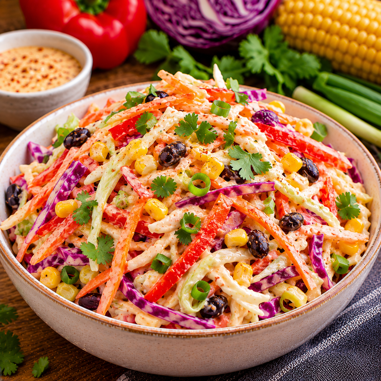 Southwest Coleslaw | Zesty Southwest Cabbage Salad Recipe