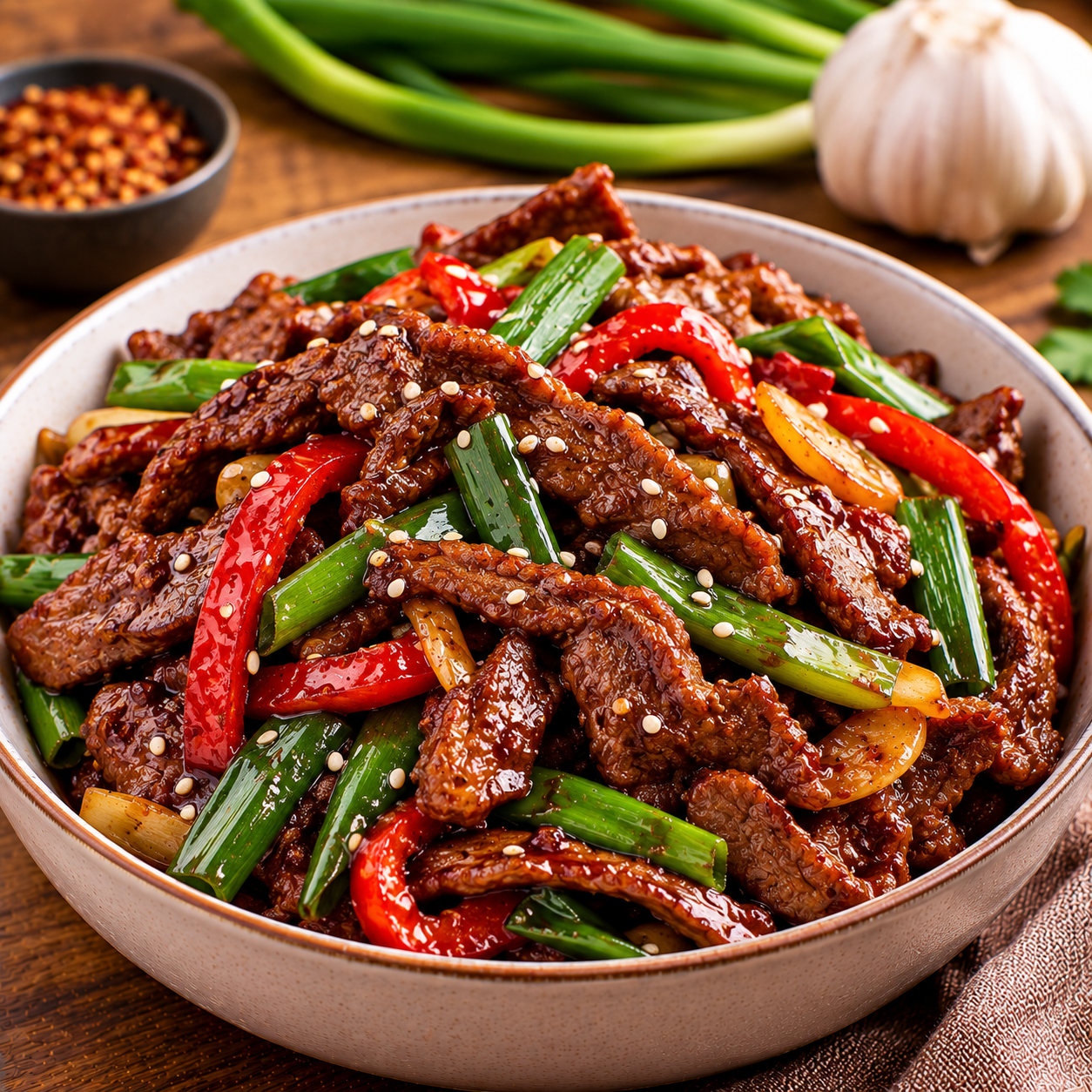 Mongolian Beef Recipe | Easy Restaurant-Style Mongolian Beef Stir-Fry