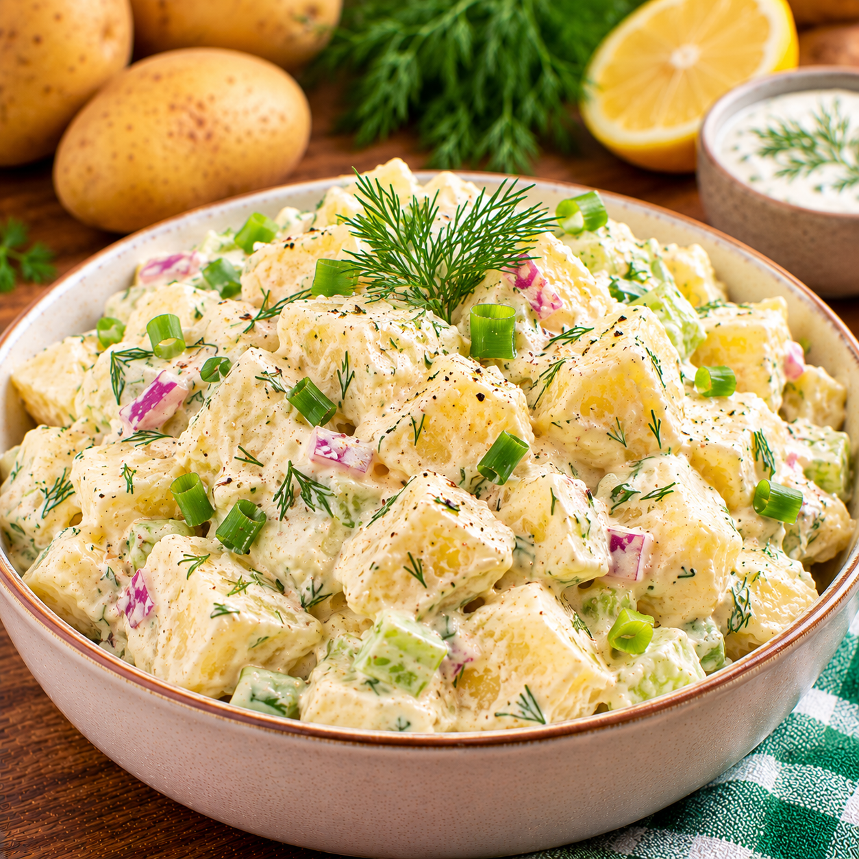Creamy Dill Potato Salad | Fresh Herb Potato Salad