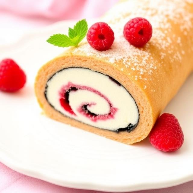 Raspberry Swiss Roll