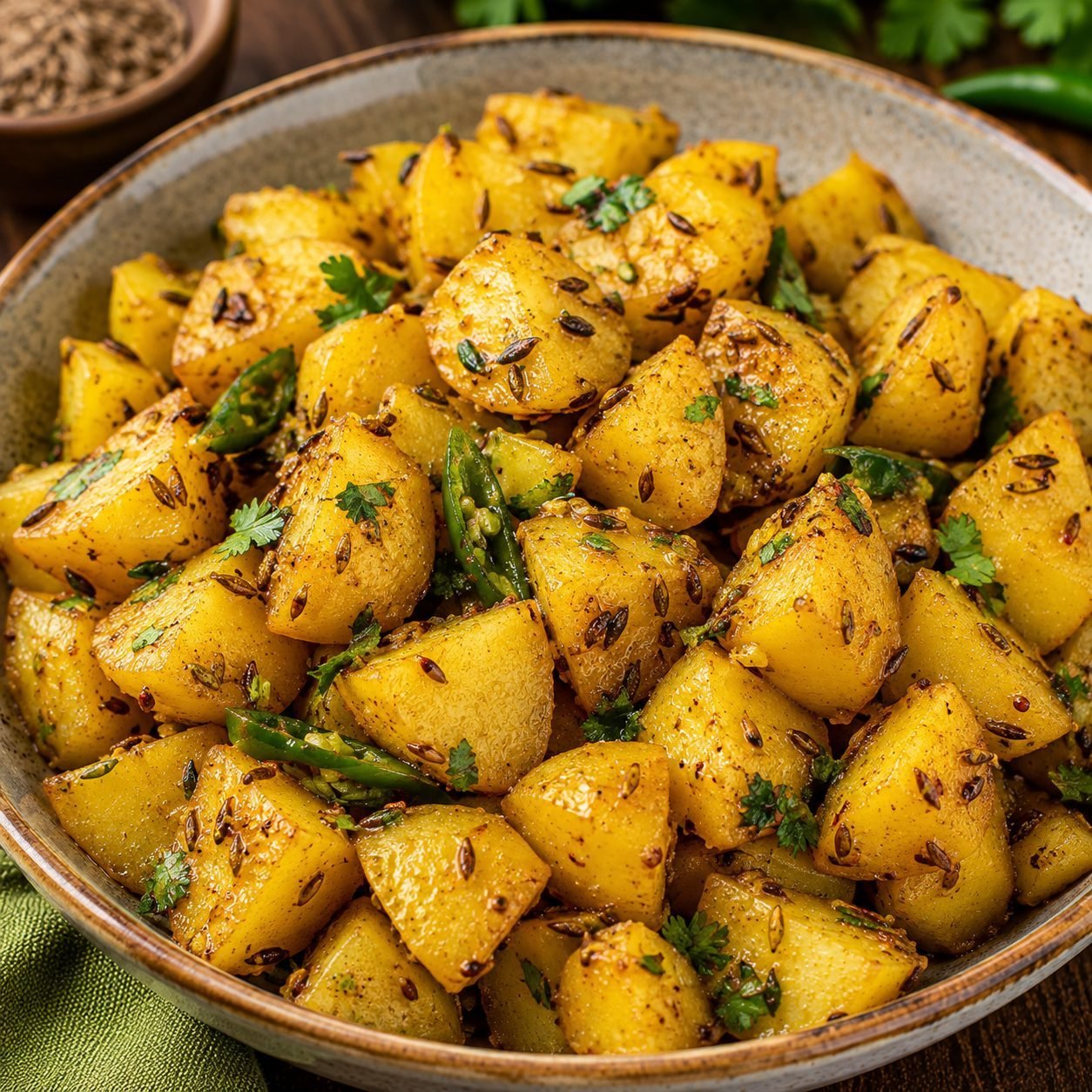 Indian Aloo Jeera | Authentic Indian Cumin Potato Recipe