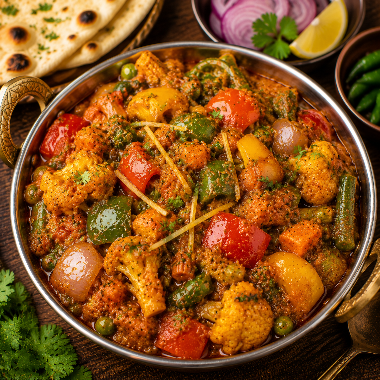Indian Kadhai Veg | Authentic Mixed Vegetable Kadhai Recipe